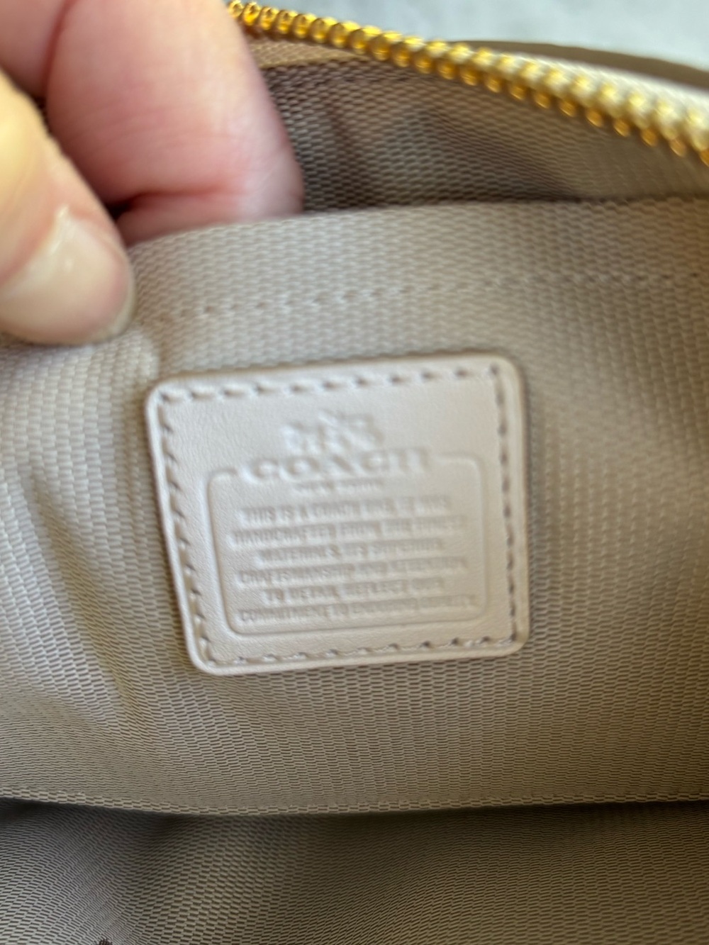 Coach Prairie Chalk Pebbled Leather Chain Clutch/Wristlet - Picture 7 of 10